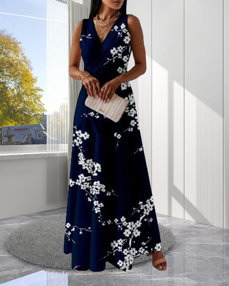 Selma – Langes Kleid mit Blumenmuster