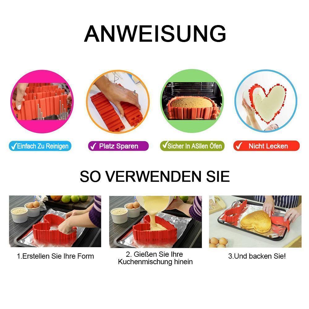 Silikon Kuchen Form DIY, 4er in Set