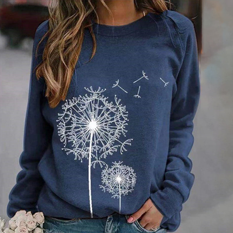 Sweatshirt mit Löwenzahn-Print