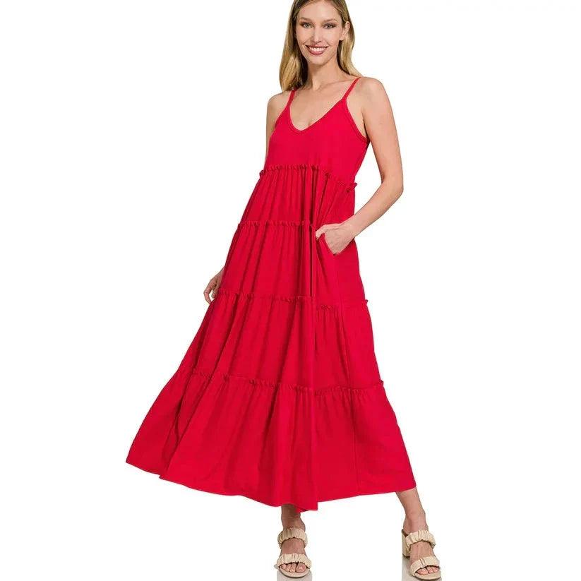 Maxina - Bequemes elegantes Maxikleid - LOVEZOE