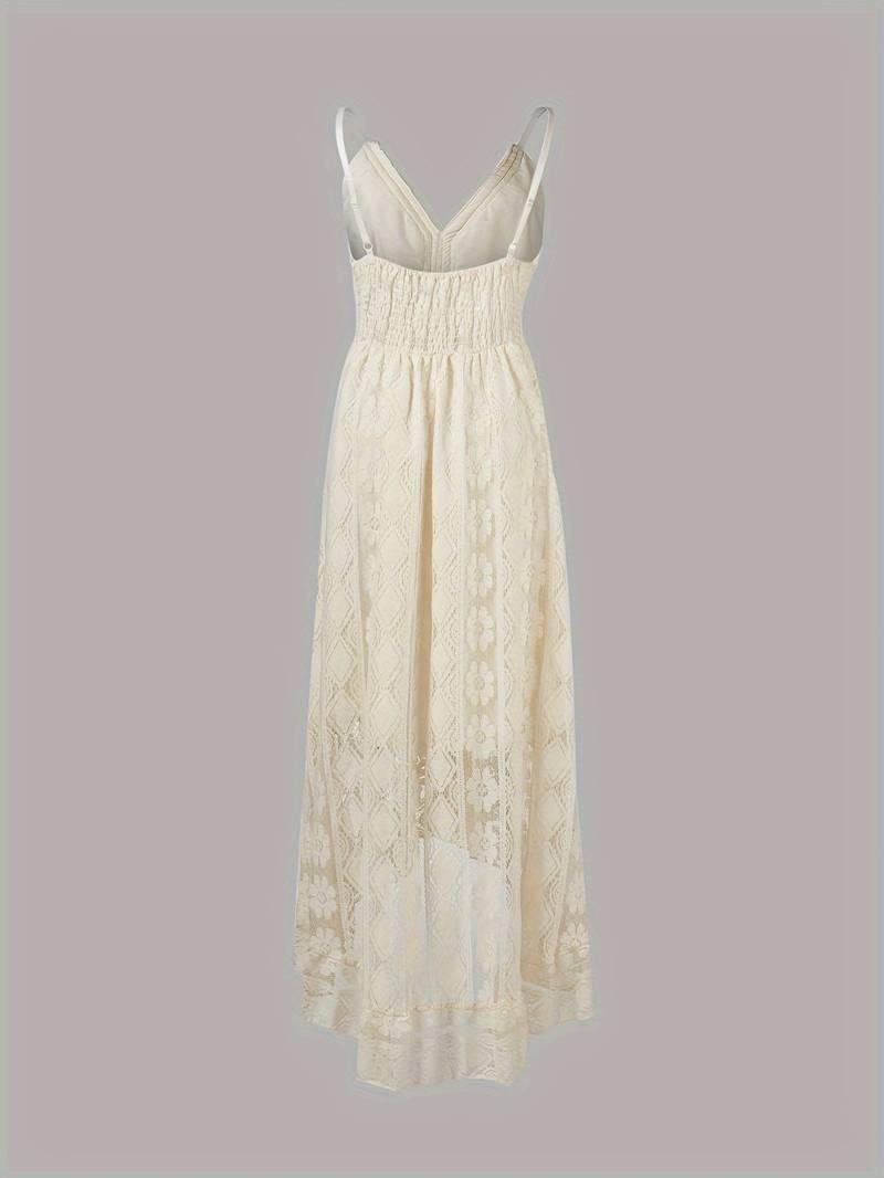 Emma – boho-maxi-sommerkleid mit spaghettiträgern und v-ausschnitt - LOVEZOE