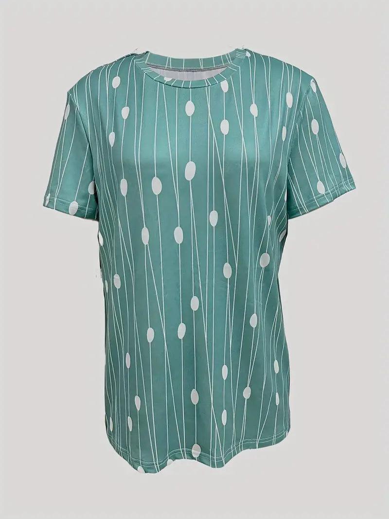 Mary – t-shirt mit rundhalsausschnitt und polka-dot-print - LOVEZOE