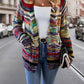 Zoe – strickjacke mit regenbogenstreifen und offener vorderseite - LOVEZOE