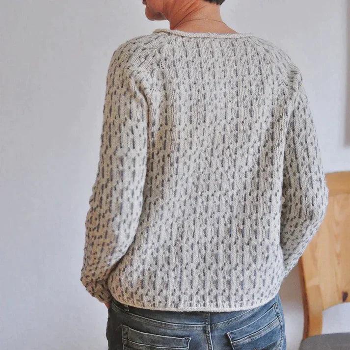 Emelie – schicker grauer pullover mit u-boot-ausschnitt - LOVEZOE