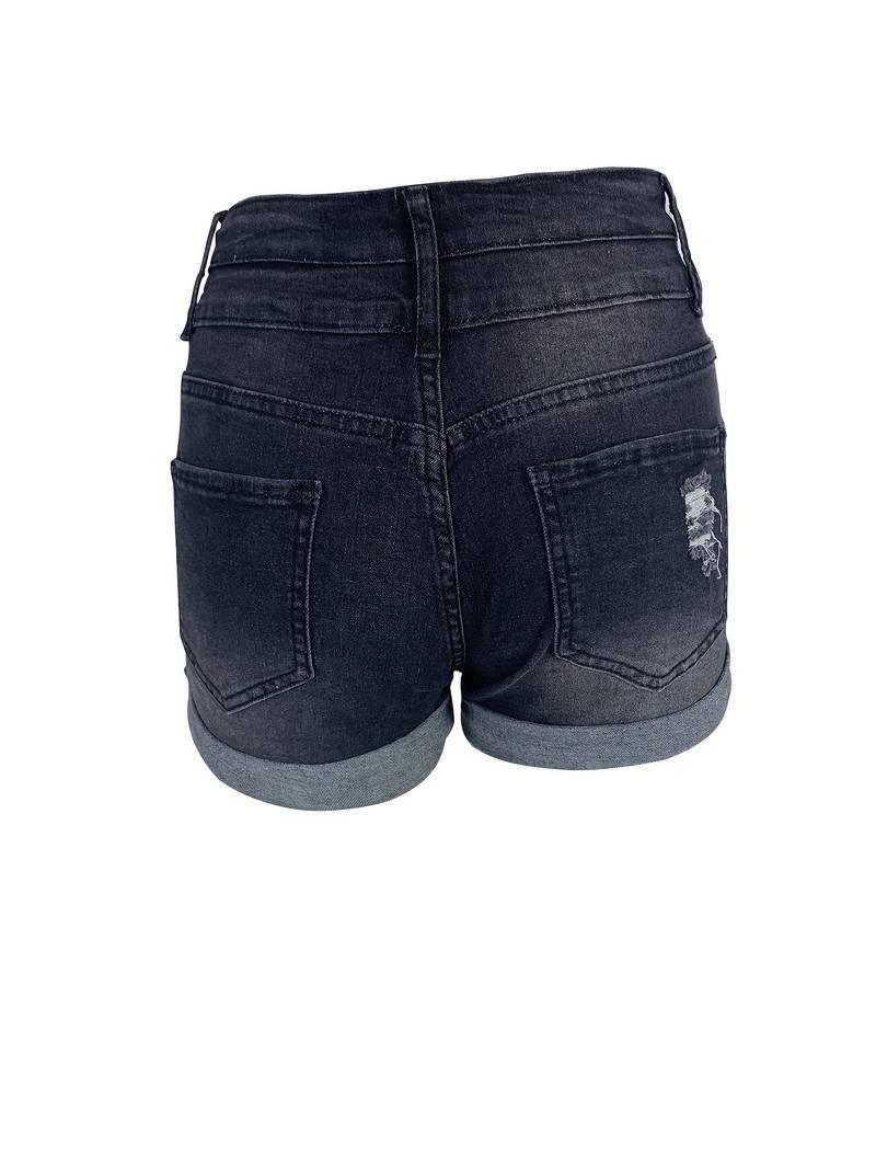 Natalie – gerippte jeansshorts für frühling/sommer - LOVEZOE