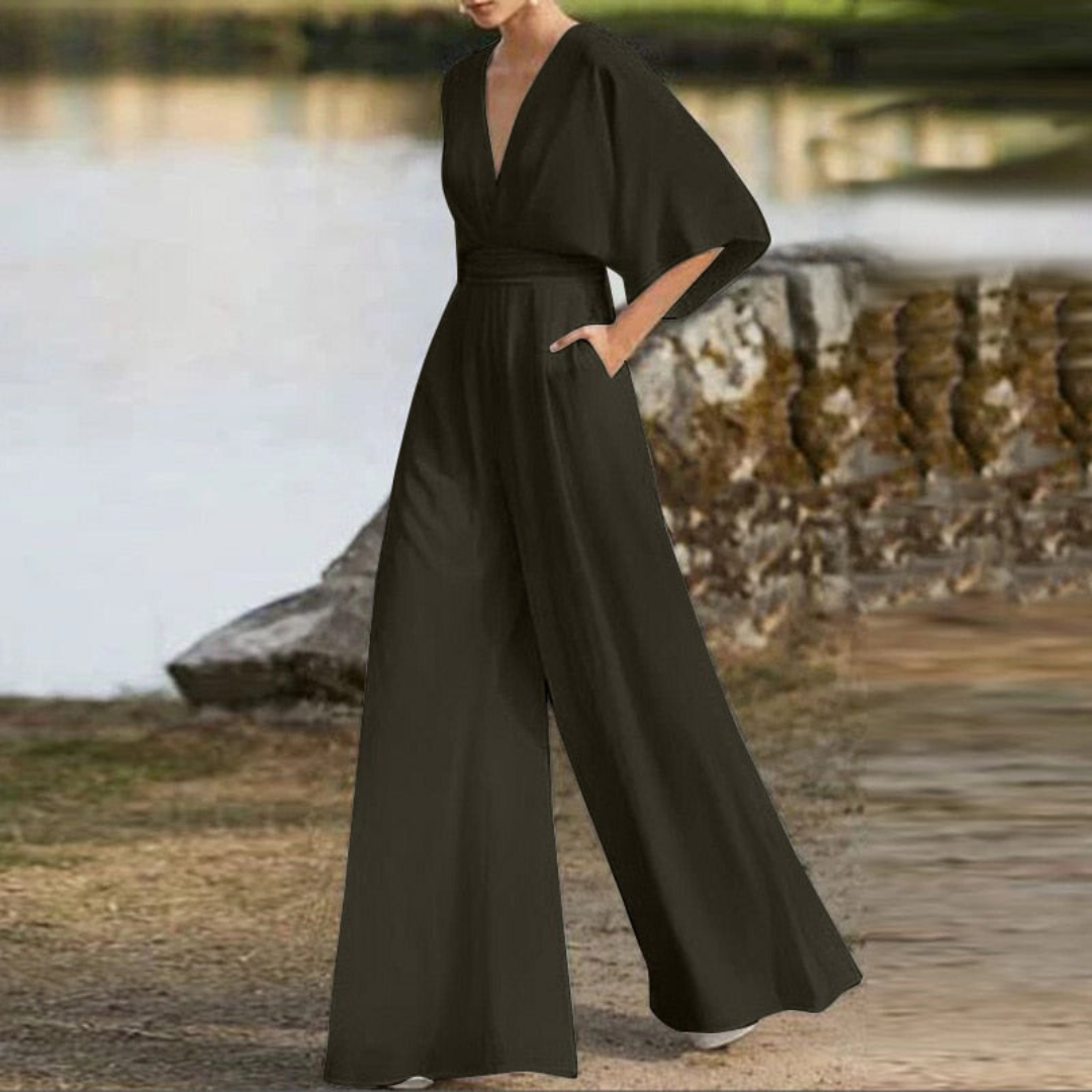 ABIGAIL™ | ELEGANTER JUMPSUIT MIT V-AUSSCHNITT