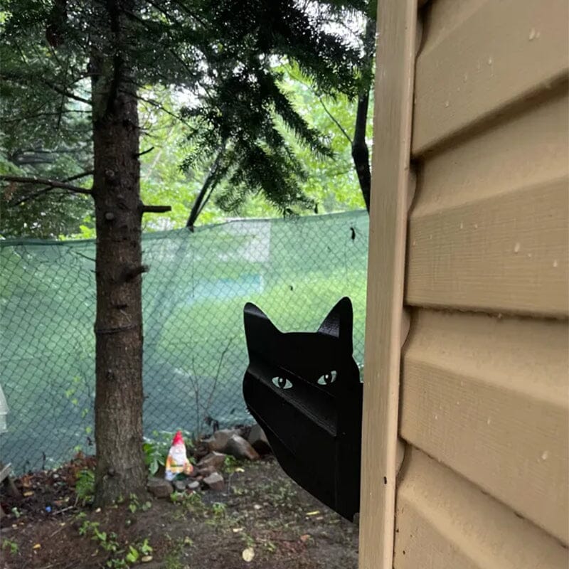 Acryl Schwarz Guckkatze Garten Dekoration