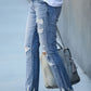 Super Stylische & Elegante Damen Jeans im lässigen Ripped Look