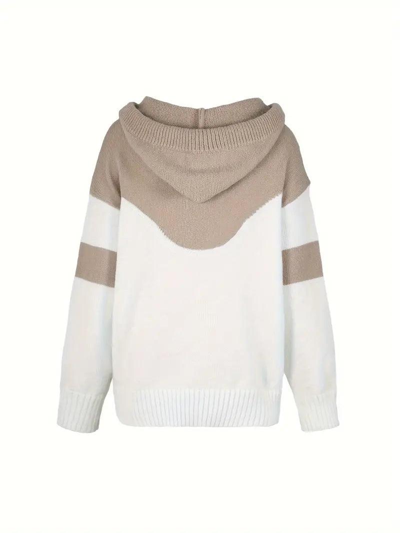 Ashley – lässiger farbblockpullover - LOVEZOE