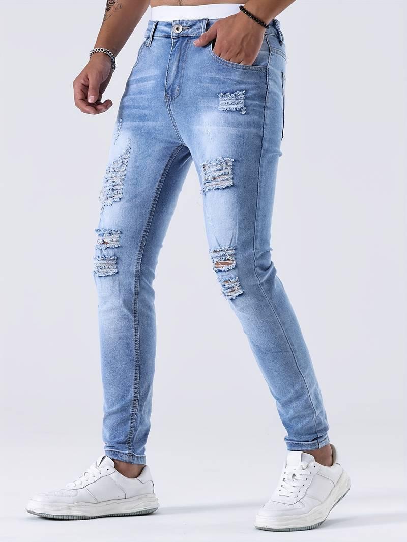 Sebastian – slim-fit-jeans mit legeren rissen - LOVEZOE