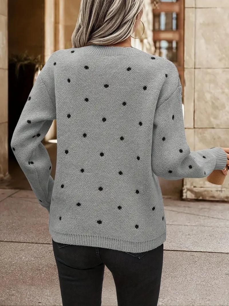 Gabriela – langärmliger poker-dot-pullover - LOVEZOE