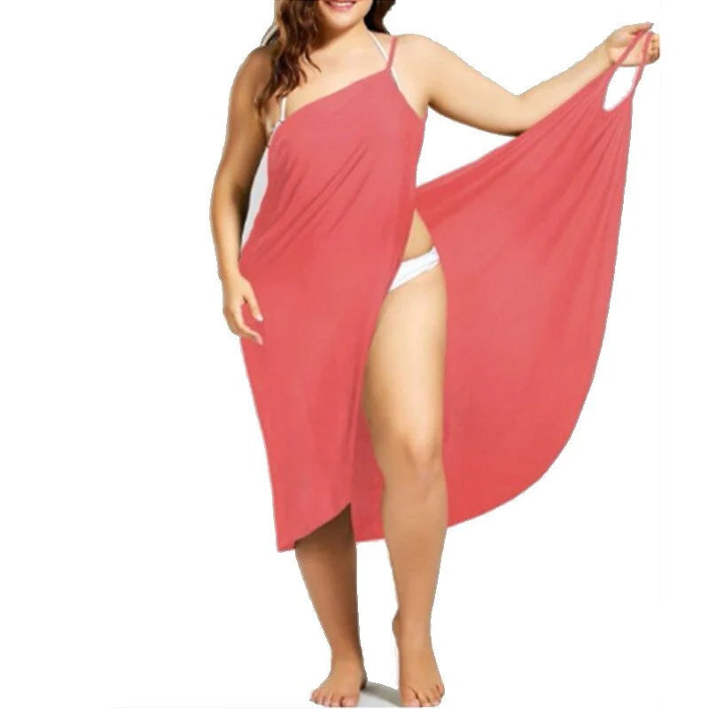 Einfarbiges Ärmelloses Sexy Strandkleid