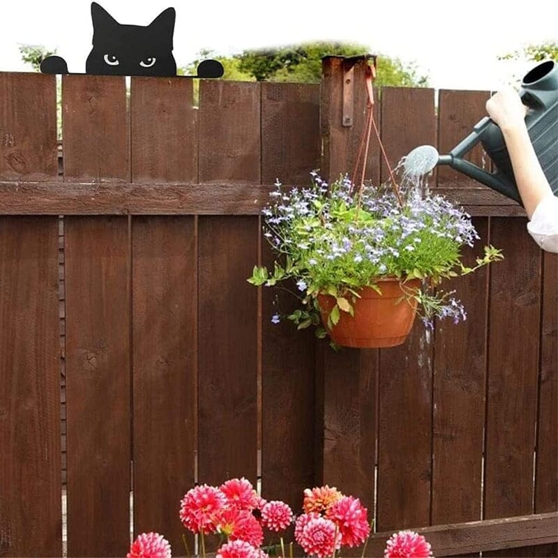 Acryl Schwarz Guckkatze Garten Dekoration