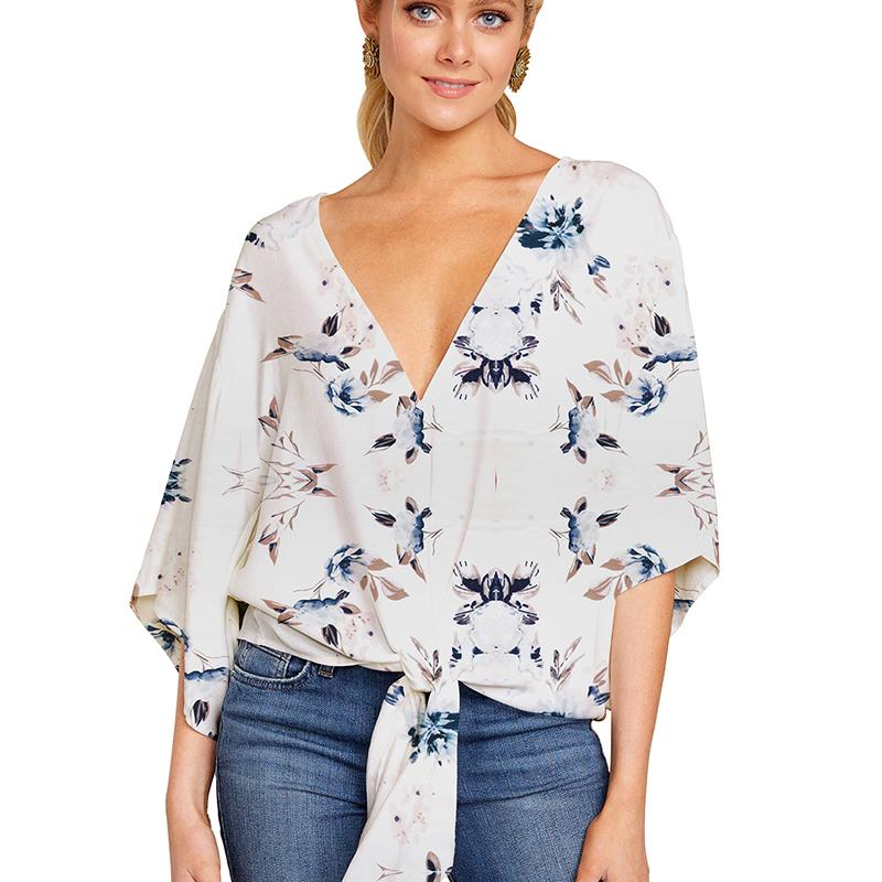 Lässige Blumenbluse für Damen