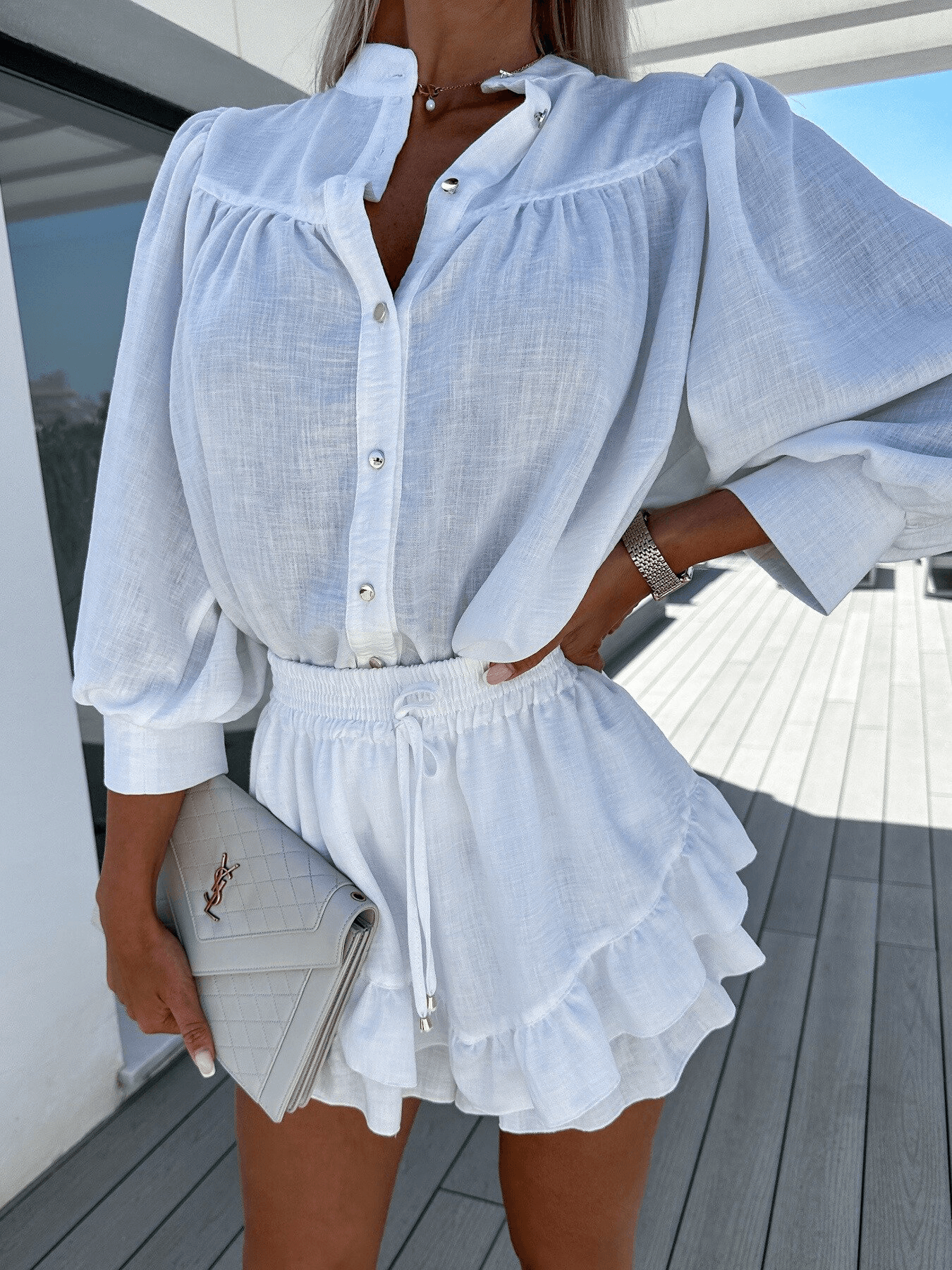 Lina Designer Leinen Beach Outfit - LOVEZOE