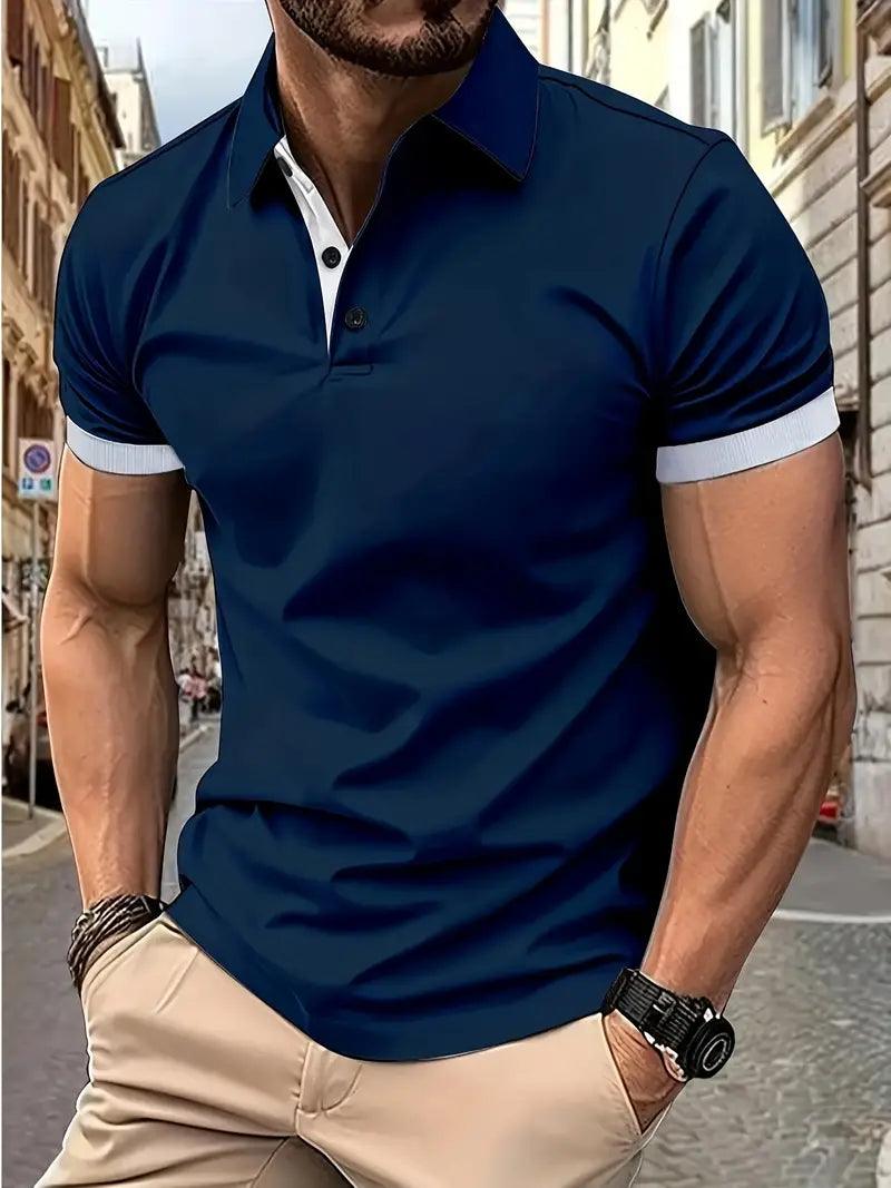 William – lässiges colorblock-shirt für herren - LOVEZOE