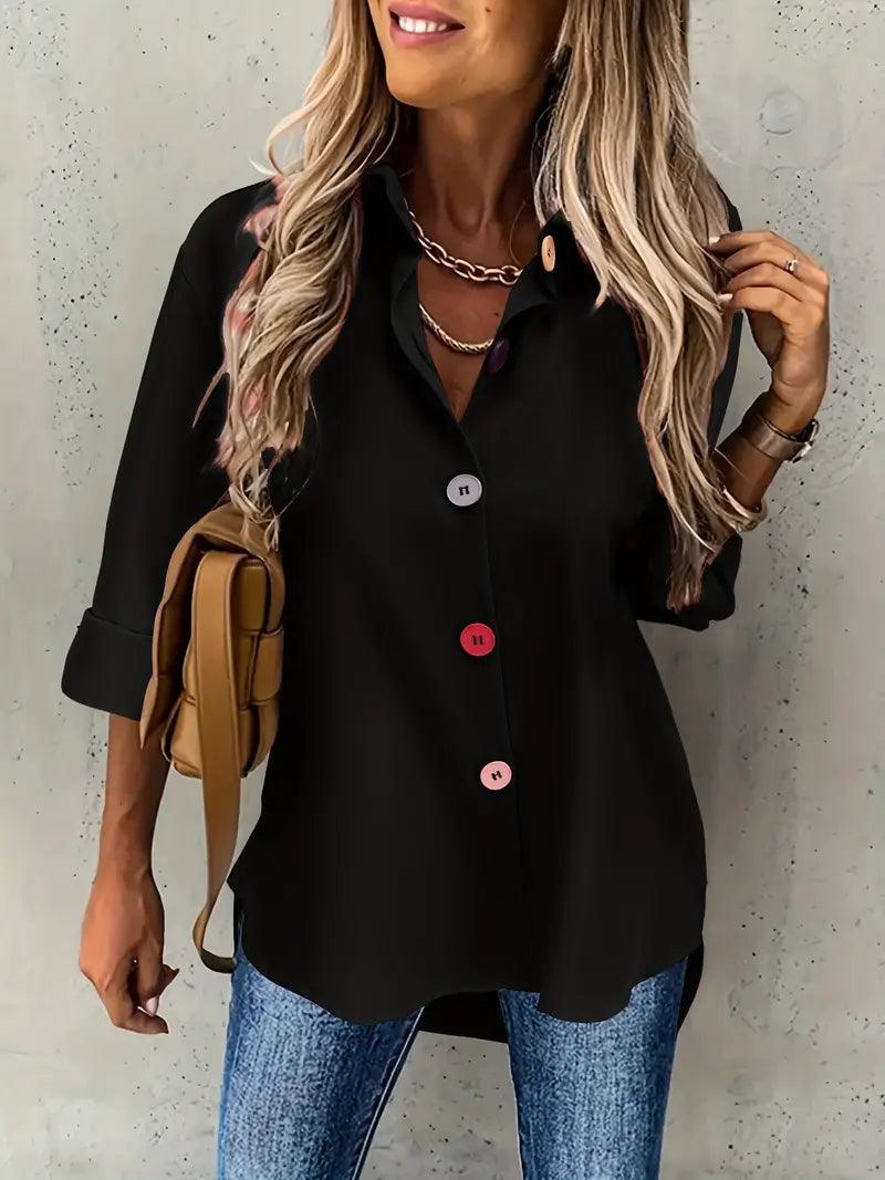 Sidney – lässige button-down-bluse - LOVEZOE