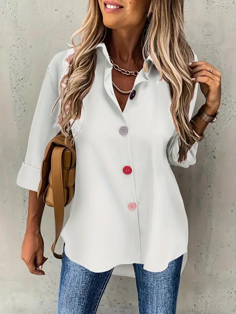 Sidney – lässige button-down-bluse - LOVEZOE