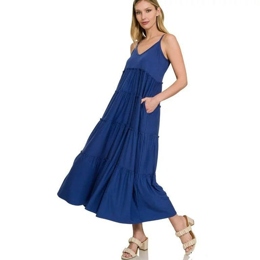 Maxina - Bequemes elegantes Maxikleid - LOVEZOE