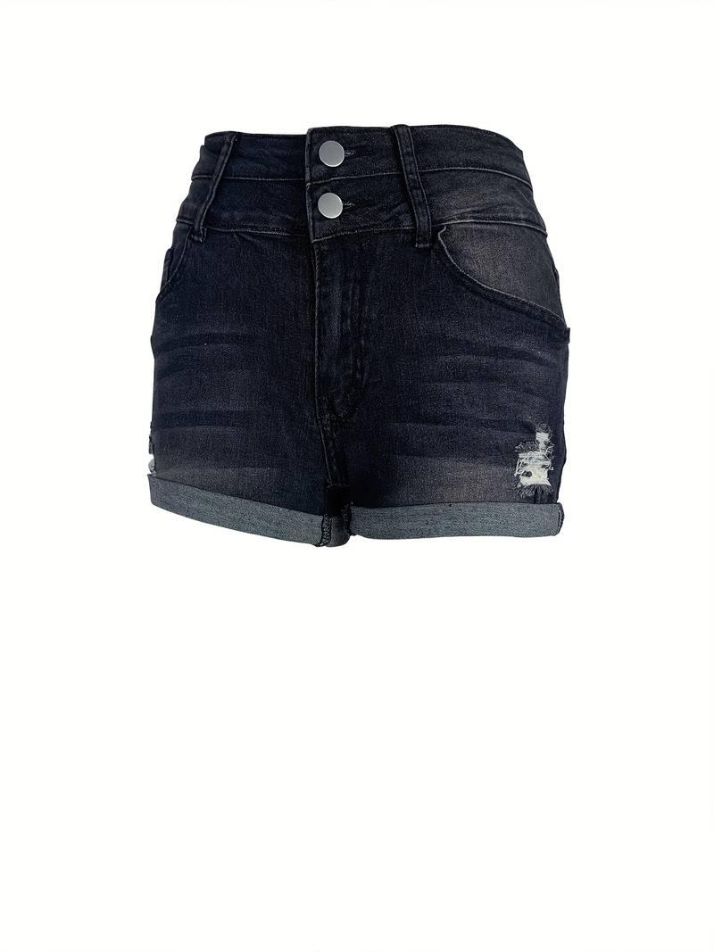 Natalie – gerippte jeansshorts für frühling/sommer - LOVEZOE