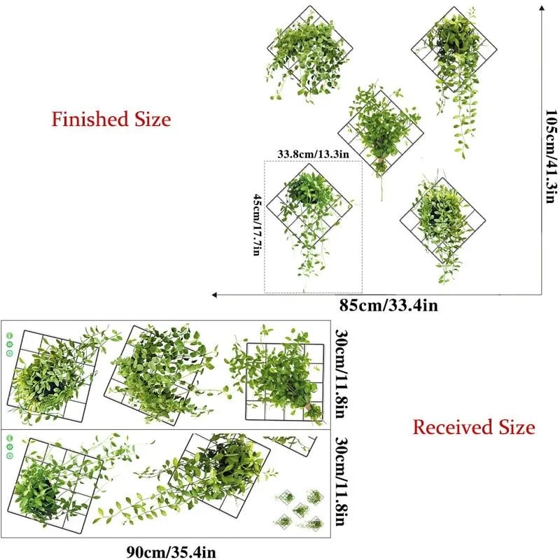 3D Grüne Pflanze Wandaufkleber