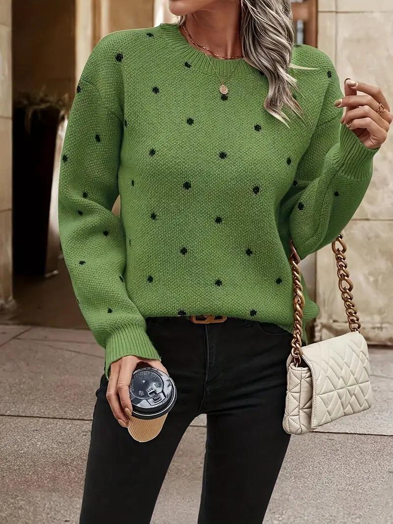 Gabriela – langärmliger poker-dot-pullover - LOVEZOE