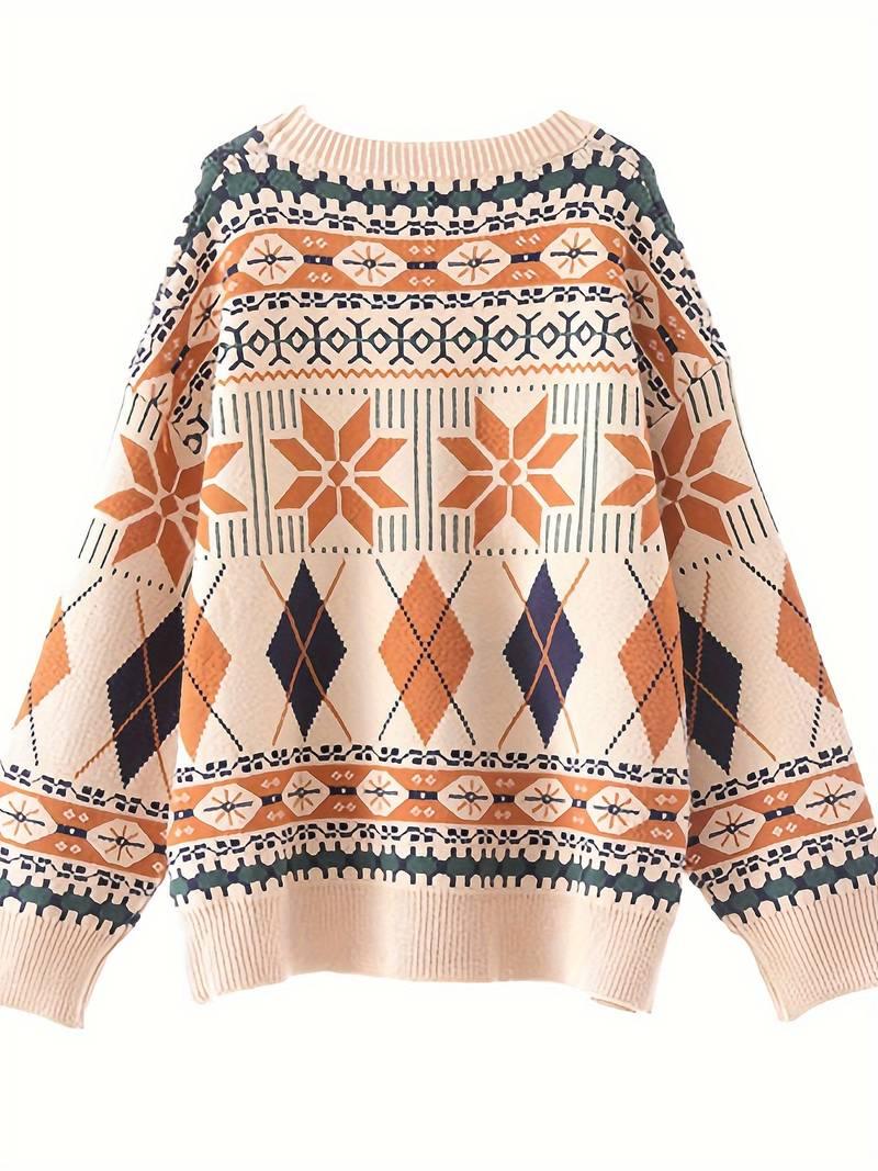 Thomas – pullover mit geometrischem musterdesign für männer - LOVEZOE