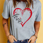 Chloe – t-shirt mit rundhalsausschnitt und love-print