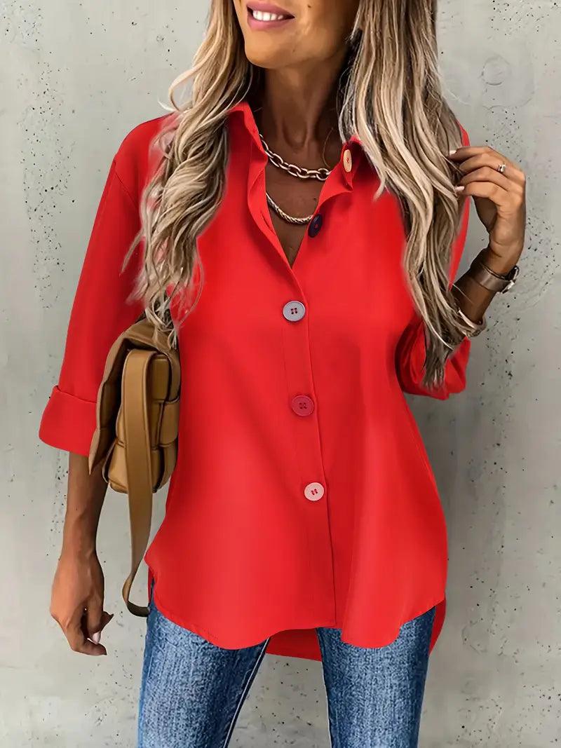 Sidney – lässige button-down-bluse - LOVEZOE