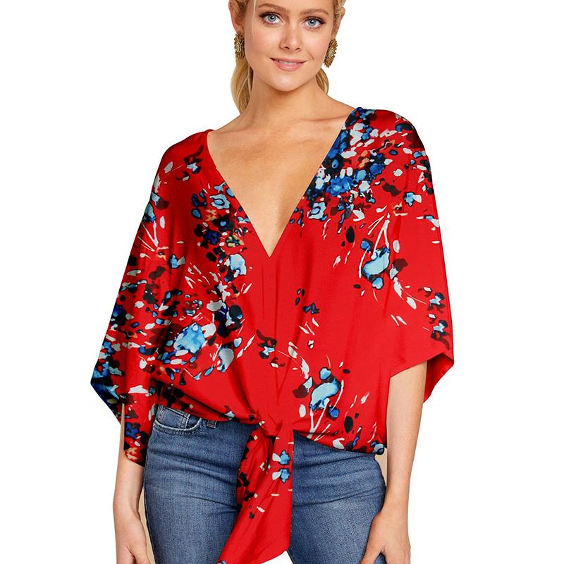 Lässige Blumenbluse für Damen