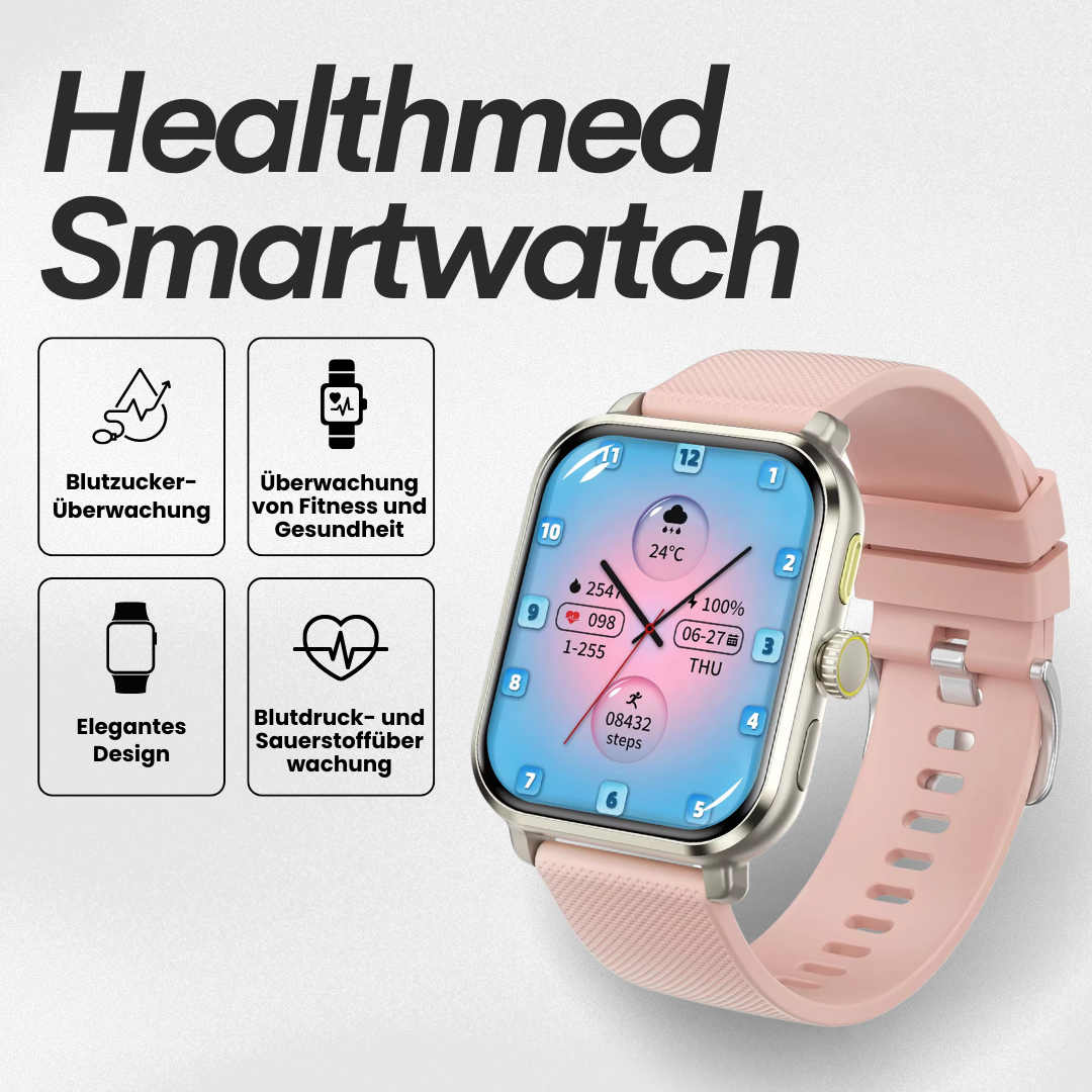 Healthmed Gesundheits-Smartwatch - zur Überwachung von Blutzucker