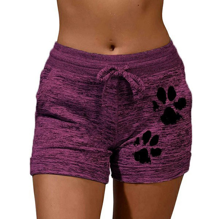 Damen Strickshorts mit Pfotenabdruck