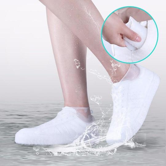 Unisex Wasserdichte Silikon Überschuhe, ein Paar