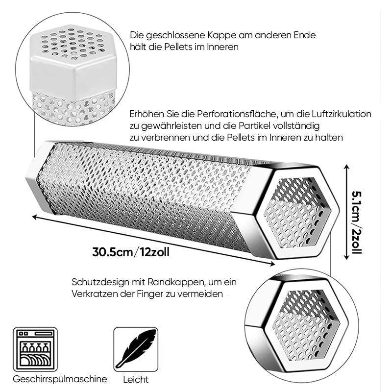 Pellet-Räucherrohr für alle Grills oder Räuchergeräte