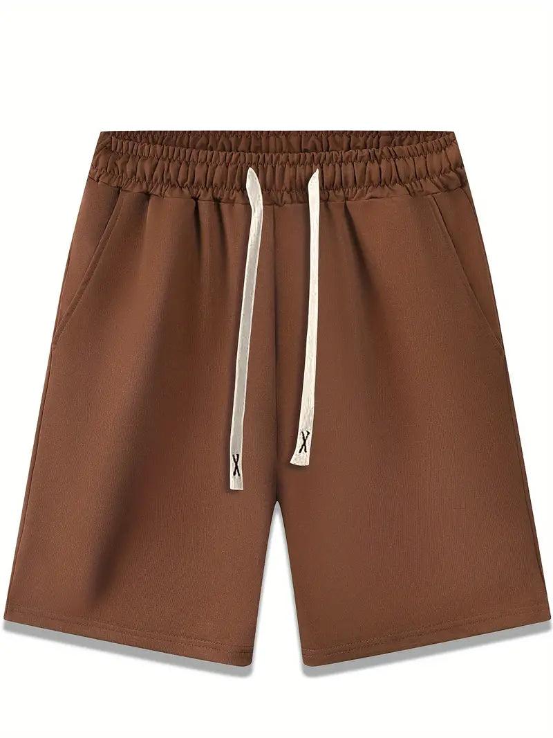 Anthony – 4-teiliges solides shorts-set mit kordelzug für herren - LOVEZOE