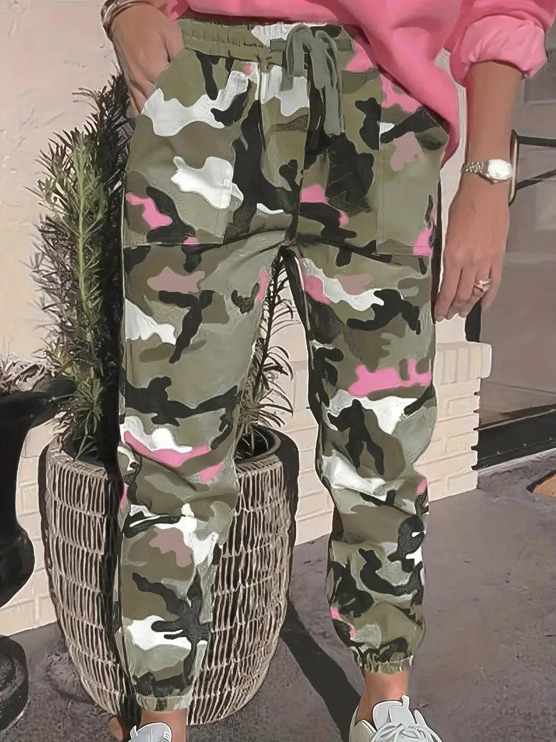 Hannah – camo-jogginghose mit kordelzug für den frühling - LOVEZOE