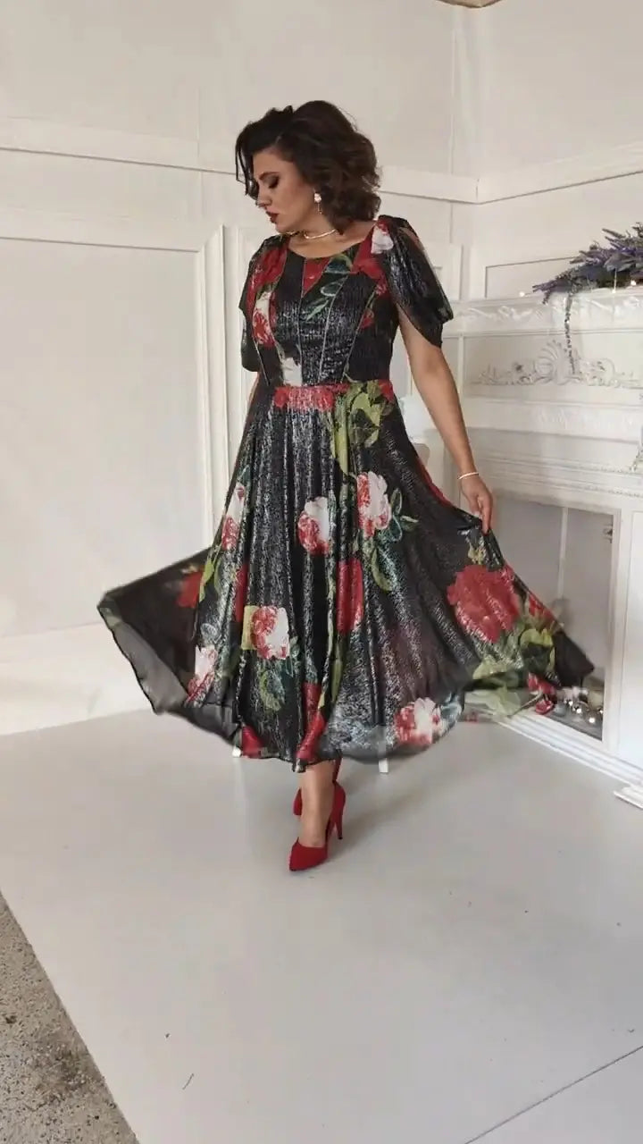 Vivienne™ Hochwertiges Blumenkleid