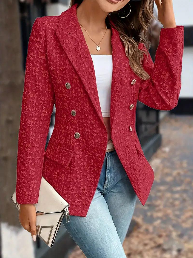 Charlotte – stilvoller zweireihiger blazer - LOVEZOE