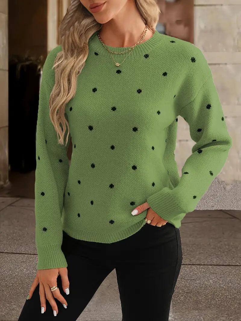 Gabriela – langärmliger poker-dot-pullover - LOVEZOE