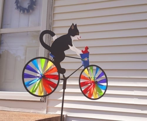 Katze Fahrrad Wind Spinner