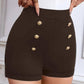 Olivia – shorts mit hohem bund und knopfdekor - LOVEZOE