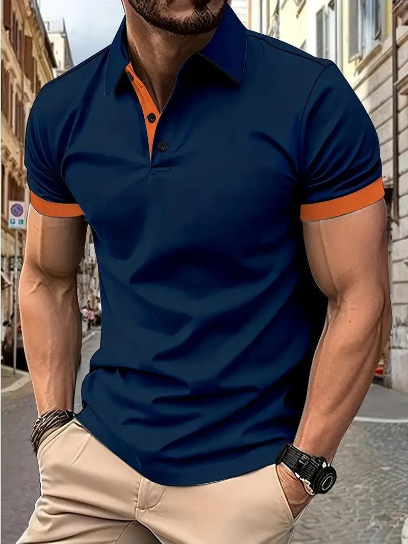 William – lässiges colorblock-shirt für herren - LOVEZOE