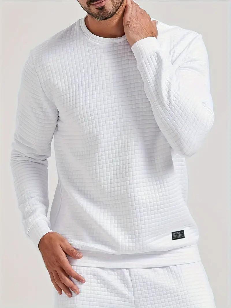 Liam – sweatshirt mit waffelmuster für herren - LOVEZOE