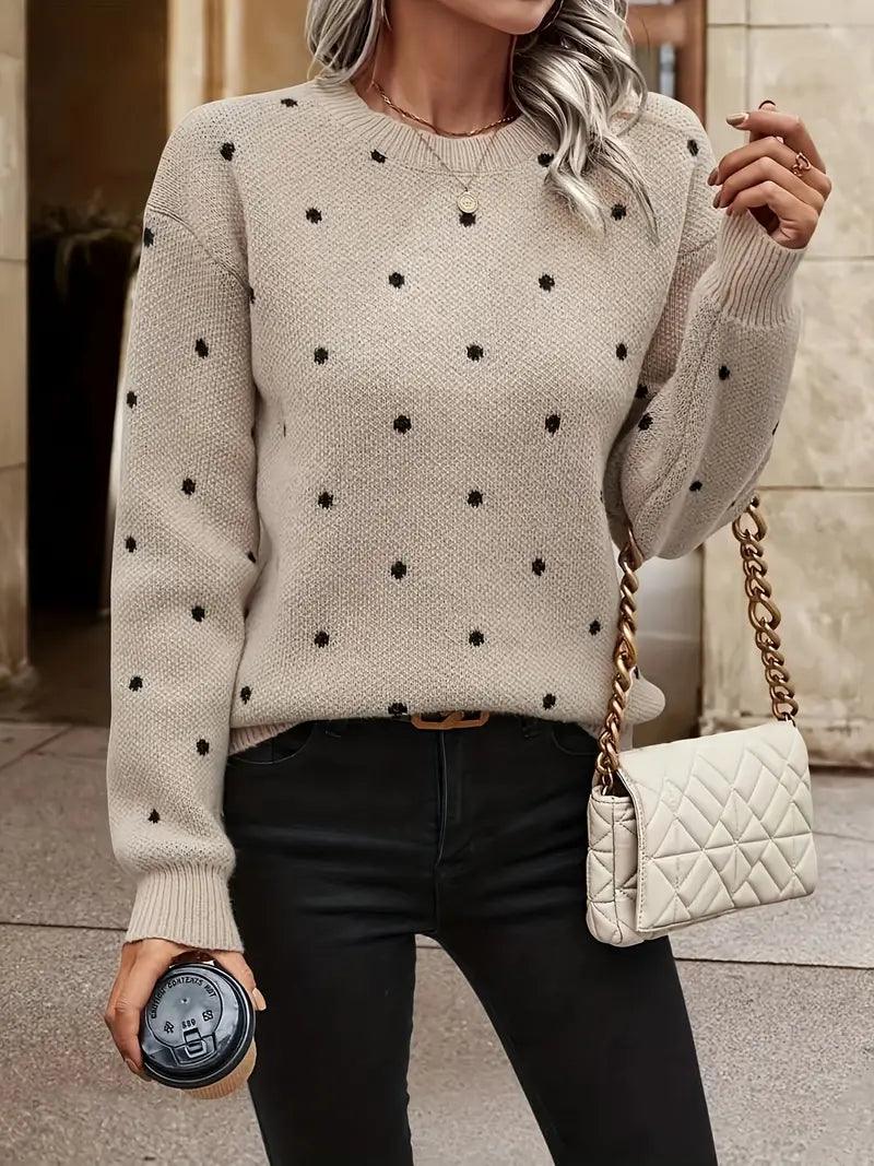 Chloe – pullover mit polka-dot-muster - LOVEZOE