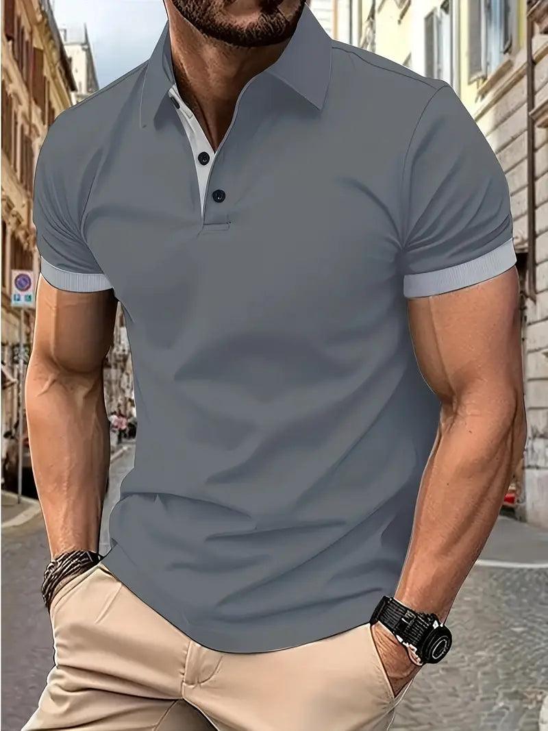 William – lässiges colorblock-shirt für herren - LOVEZOE