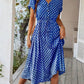 Chloe – a-linien-kleid mit polka-dot-print und v-ausschnitt - LOVEZOE