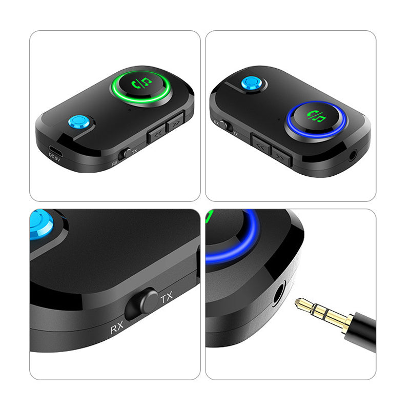 2in1 Bluetooth 5.0 Audio Transmitter / Receiver 3.5 mm Klinkeadapter - Schwarz