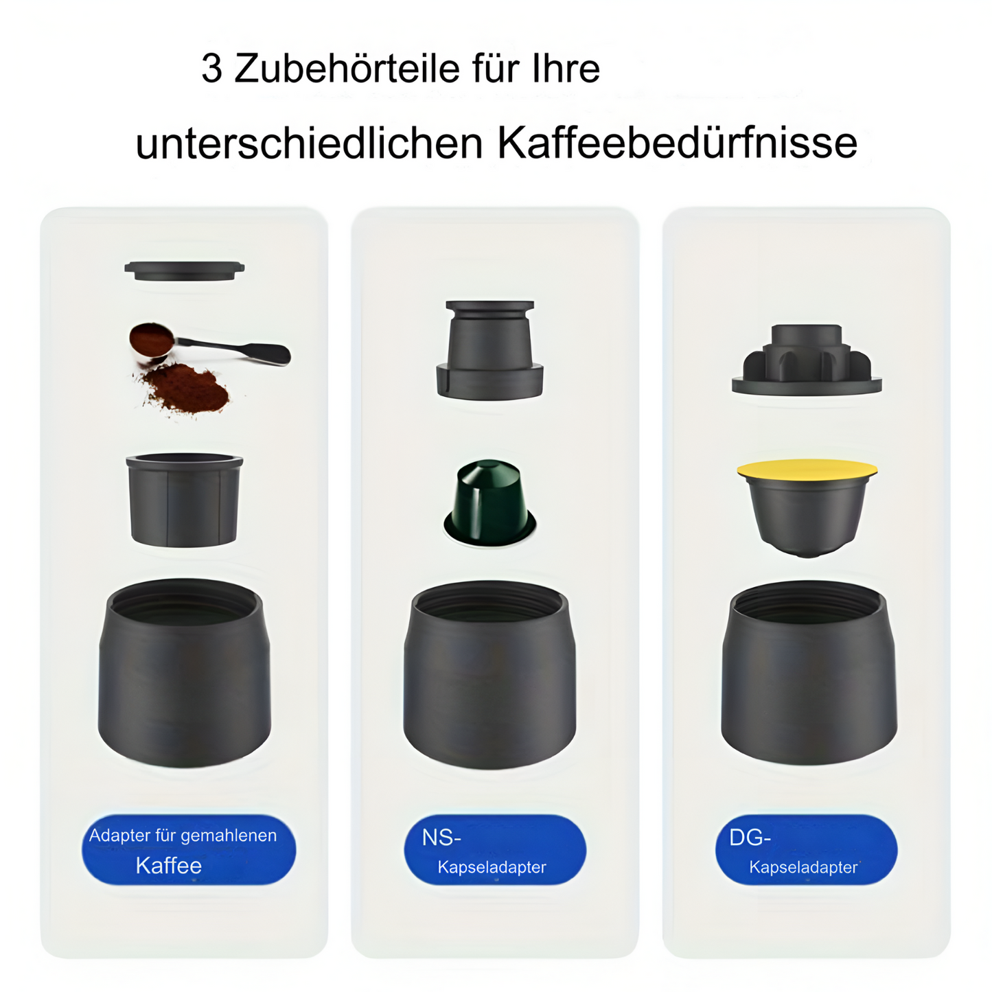 Coffee2Go | Tragbare Espressomaschine und Milchaufschäumer