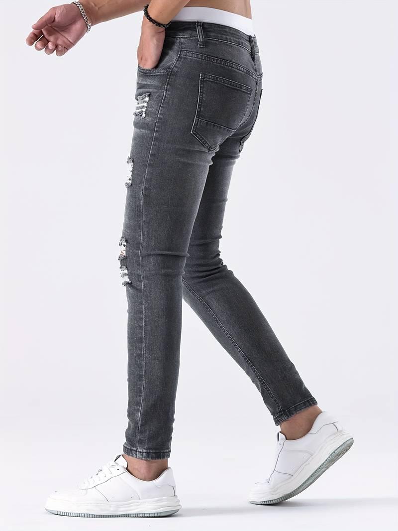 Sebastian – slim-fit-jeans mit legeren rissen - LOVEZOE