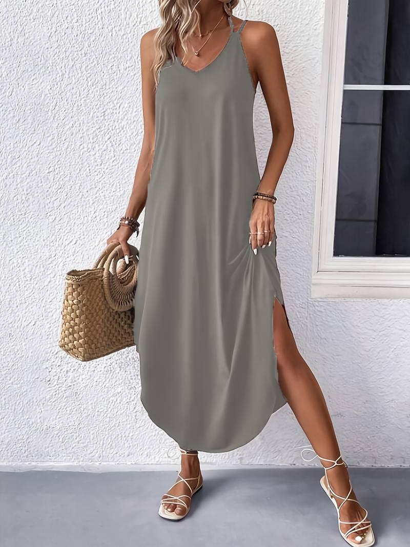 Jane – vielseitiges ärmelloses kleid mit spaghettiträgern für den sommer - LOVEZOE